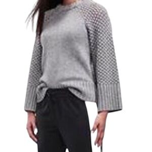 Derek Lam 10 Crosby x Athleta Wool Cashmere Chunky Sweater Gray Women’s M